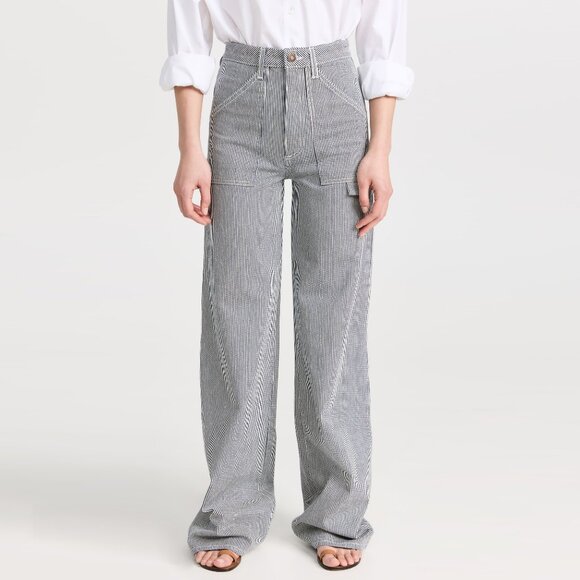 Nili Lotan "Quentin" Striped Jeans, size 25 ** HEMMED ** - Picture 2 of 13